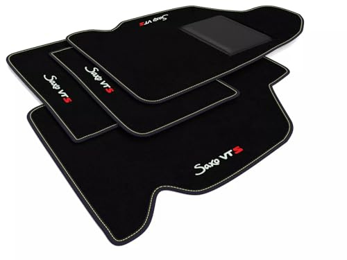 DHCarMats | Alfombrillas de Auto para Citroen Saxo VTS 1996-2004 Bordado | Alfombrillas de Coche Alfombra Personalizado | Conjunto Interior - Conjunto de Retención de Alfombrillas