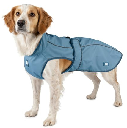 Max & Molly Regenmantel Hund wasserdicht, M, Ocean, Sportliche Regenjacke für Hunde mit verstellbarem Bauchgurt, Reflektierend und Sicher, Regenjacke Hund mit Geschirröffnung