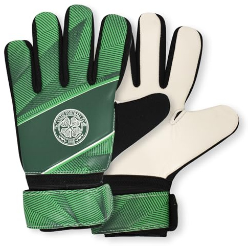 Hy-Pro Guantes de Portero con Licencia Oficial del Celtic FC - Junior, diseño Fusible, Portero, con Fuerte cincha de Palma para Alto Rendimiento, niños y niñas