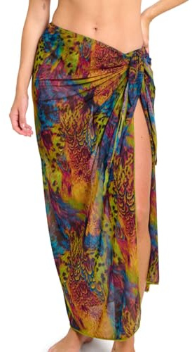 Kiniki Pareo de Playa Mujeres con Transparencia al Bronceado Tan Through - Amalfi Green