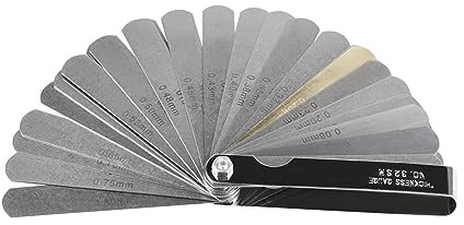 Spessimetro a Lamelle, 32 Blade Guitar Liutaio Spessimetro Set Argento Acciaio inossidabile Tune Up Gap Spessore Strumento di misurazione chitarra multifunzionale Per misurare larghezza/spessore