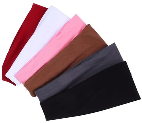 SOIMISS 6stücke Sport Stirnband Elastisch Atmungsaktiv Schweißband Lauf Stirnband Yoga Fitness Unisex