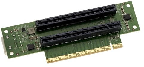 KALEA-INFORMATIQUE Adattatore Riser PCIe Gen 5.0 x16 a 2 porte x16 Duplicatore a 90° Velocità di trasmissione 64 GB/s