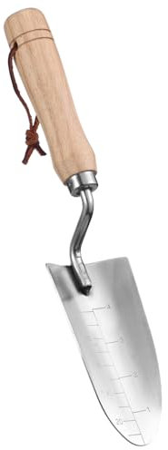 ifundom da Inossidabile con Legno Strumento Multifunzionale per Giardinaggio per Misurare Profondità per Scavare e