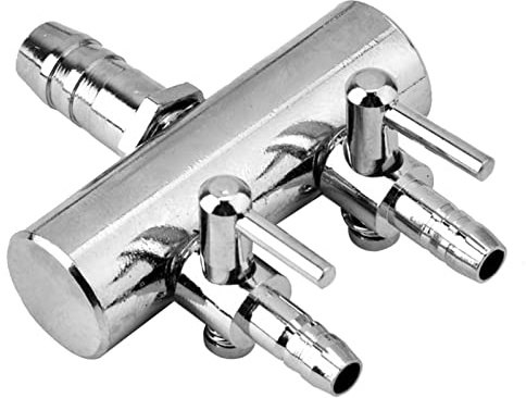 KooingTech 8mm auf 4mm Luftverteiler Aquarium, 2 Wege Aquarium Luftpumpe | Edelstahl Luftleitungs Splitter Luftstromventil, Aquariums Zubehör, Für Anwendungen in Der Aquaristik Und Aquakultur
