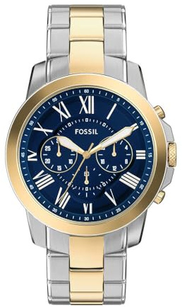 Fossil Grant Klocka för Herr, Kvarts-kronografurverk med armband i rostfritt stål