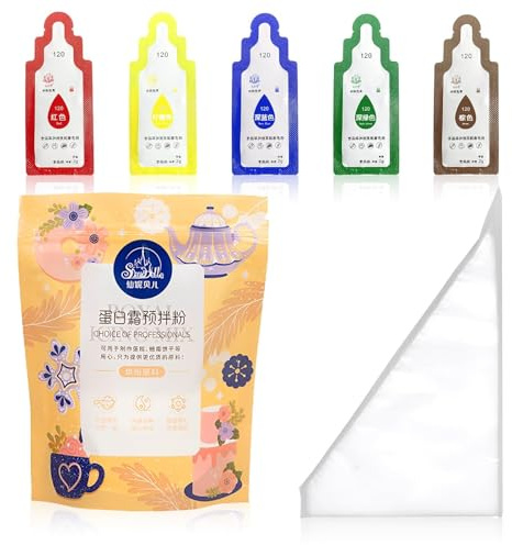 Royal Icing 200g, fondant weiss, Icing Fertigmischung, Kuchen Fondant Icing | Lebensmittelfarbe Glaze, Spritzbeutel, einfach zu verwenden, fügen Sie nur Wasser hinzu, zum Dekorieren von Kuchen und Keksen