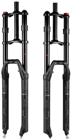 KANGXYSQ DH Fourche À Suspension VTT 27,5/29'' Course 150 Mm Alliage D'aluminium Fourche À Gaz Double Épaulement Neige Fourche Avant Droite 1-1/8 QR 9 Mm(29)