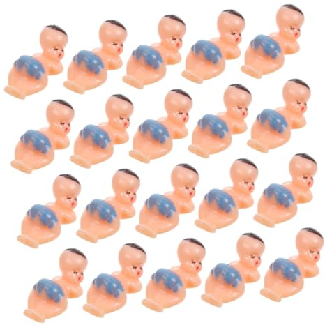 Amosfun 50 Piezas Miniaturas Bebés de Plástico para Decoración de Fiesta Shower Figuras Pequeñas Reutilizables para Recuerdos y Accesorios de Celebración