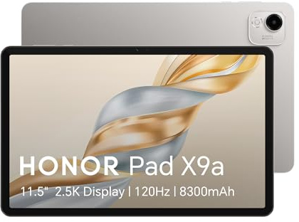 HONOR Pad X9a, 11.5″ 120Hz 2.5K Fullview Display,128GB Storage, 8300mAh Battery, Slim Metal Body, Four Speakers,Android 15,Grey (Renewed)