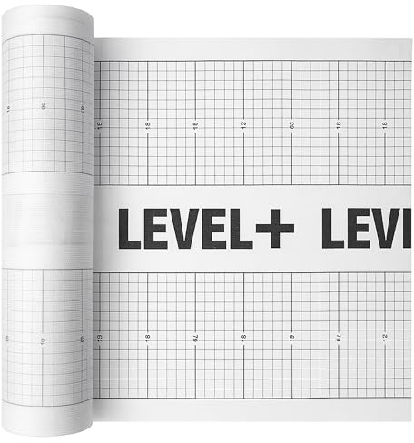 LEVEL+ Entkopplungsmatte 20m² – Armierungs- & Entkopplungsbahn für Fliesen | & Naturstein, innen & außen, Wohnräume, Balkone, Terrassen, Entkopplung & Rissüberbrückung PP-3L-AR