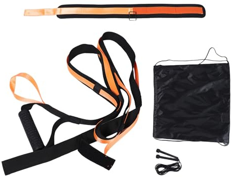 ROMISBABA Arnés de Entrenamiento de Agilidad para Fútbol y Baloncesto, Banda de Resistencia Ajustable Naranja, Equipo Ultraligero para Ejercicios de Velocidad y Sprint, Kit de Entrenamiento