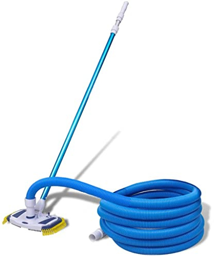 Ziaphsol Juego de limpiador de piscina con barra telescópica de aluminio de 1,2 a 3,6 m y manguera de 10 m, cepillo limpiador de suelos, cepillo para piscina, jacuzzi y piscina infantil