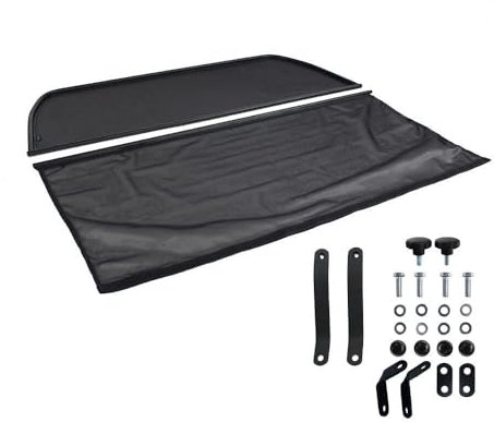 Filet Coupe-Vent Compatible avec Ford Mustang SN-95 Noir Filet Anti-remous 100% sur Mesure OEM Qualité Windschott fabriqué aux Pays-Bas