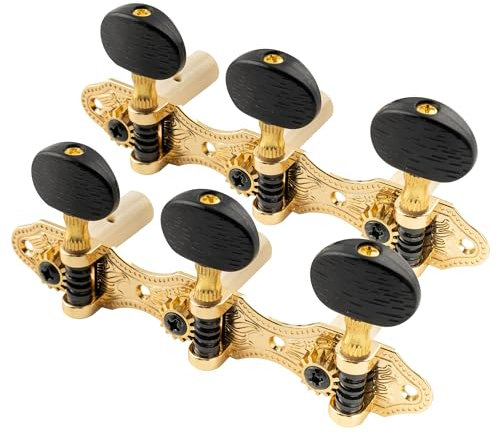 Musiclily Pro L3+R3 Stile Baker Set Meccaniche per Chitarra Classica, Dorato