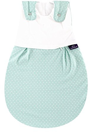 Träumeland S0100307 Außenschlafsack LIEBMICH Pünktchen mint, Größe 80/86, mehrfarbig