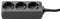 Adam Hall Cables PDU 3 3M - Steckdosenleiste, 3-fach, ohne Schalter, schwarz, 3m