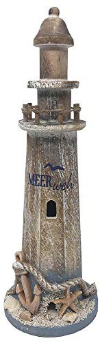 maritime Holz Serie grau-weiss ┼ Steuerrad ┼ Leuchtturm ┼ Rettungsring ┼ Truhe ┼ Möwe ┼ Deko - Nautic