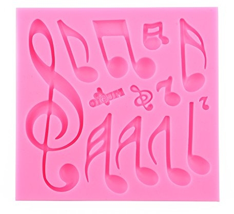Nikou Musik Noten Silikonform Backform, Kuchenform -60bis + 200 ° Multi Music Note Spitze Silikonform Form Fondantmatte Kuchen Dekorationswerkzeug Hohe Temperaturbeständigkeit