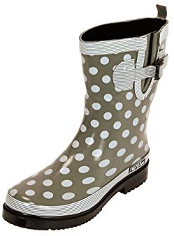 MADSea Ocean Oliv - Stivali da pioggia da donna a pois