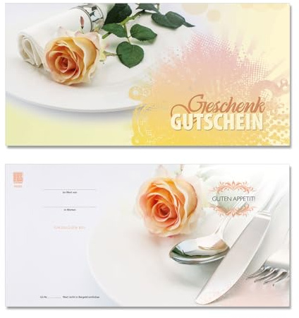 GESCHENKGUTSCHEINcom by POS-HAUER. 50 Gutscheine. Blanko zum Selbstausfüllen. Für Restaurants Gasthäuser Hotels Gastronomie.
