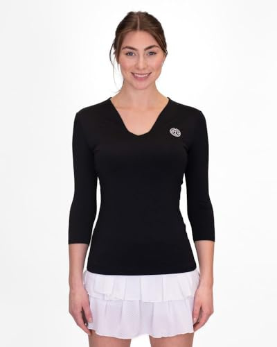 BIDI BADU Damen Crew V-Neck Longsleeve - pink