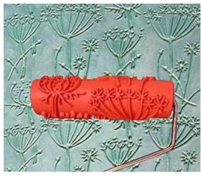ORLOVA Strukturwalze, gemusterte Farbwalze, geprägte Farbwalze, Wandmalerei, Läufer, Wanddekoration, DIY-Werkzeug, Muster 14 (Farbe: Mehrfarbig)