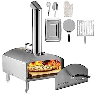 30,5 cm tragbarer Pizzaofen Holzofen Lebensmittelqualität Edelstahl für Outdoor BBQ Picknicks Backen Pizza, Brot, Garnelen, Wurst