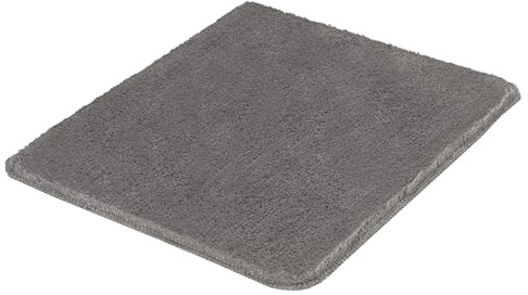 Kleine Wolke Badteppich Marco Anthrazit 50 x 60 cm | Rutschhemmende Unterseite, für Fußbodenheizung, maschinenwaschbar, 100% Polyester