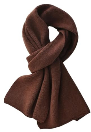 Einfarbiger Kaschmir-Strickschal, Damen, Herren, Herbst, Winter, Schal, Erwachsene, warm, dicker Wollschal, braun, Adults 152CM