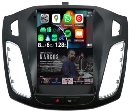 BXLIYER | 6G+128G Octa-Core | Android 16 Autoradio für Ford Focus MK3 (2012-2017) Radio GPS Navigation - Kabellos CarPlay Android Auto - IPS 9.7 Zoll 2 Din - DSP Lenkradsteuerung WiFi DAB 360-CAM Navi