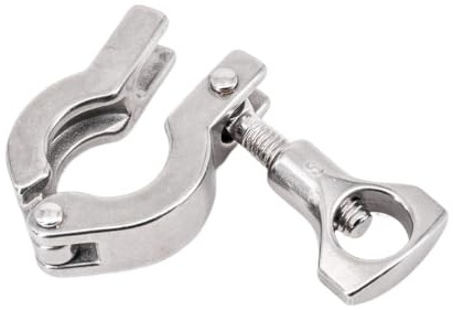 1PC K25.4-233mm 0.5 0.75 1 1.5 2 2.5 3 4 5 6 Tri Clamp SUS 304 Stainless Steel Sanitary Pipe Fitting Connector(K40mm(1Inch TC))