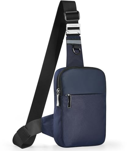 Tibroni Bolsa de Hombro Bolsa de Pecho Hombres Mujeres con RFID Blocking, Crossbody Bolsas de Hombre Pequeño, Travel Bodybag Teléfono Móvil Vientre Deportes Senderismo
