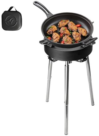 Réchaud De Camping Portable - Réchaud Multiniveau Électrique, Réchaud à Alimentation Écologique | Réchaud de Camping pour Cuisine en Plein Air et Événements, Camping et Voyage avec Accessoires Inclus