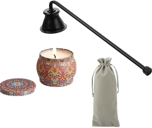 ZXYZLJJD Kerze Snuffer, Kerze Löscher Wick Snuffer Zubehör mit langem Griff Edelstahl Kerze Snuffer für die meisten Kerzen (Schwarz)