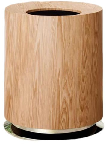 Papelera De Grano De Madera, Contenedor De Basura, Papelera, Cesta De Papel Higiénico for Dormitorio Y Baño(Original Wood Colour,27 * 32cm)