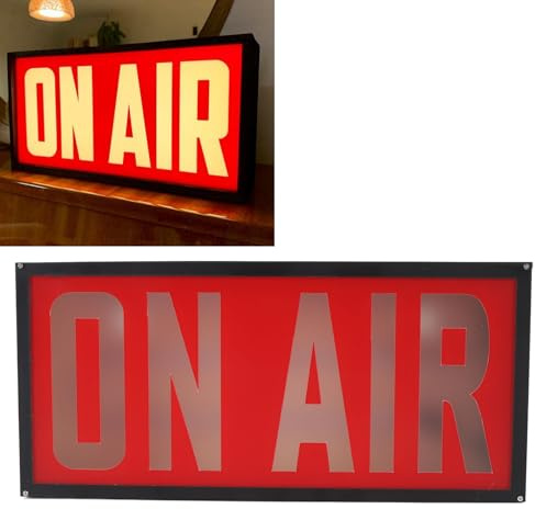 Auf Air Neon Schild, USB Powered on Air LED Light Box, Podcast Decorative Signs, Auf Luftschild für Live -Studio -Aufnahmebereicheraum Runding Room Music Studio Schlafzimmer