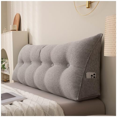RDIAYDN RüCkenkissen Bett, Lang Keilkissen Hohen RüCkenkissen Kissen, Kissen Kopfteil Entfernbar Gepolstert Bett RüCkenlehne Waschbar Betten Sofa RüCkenpolster,H,200cm