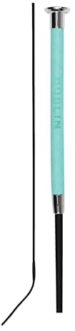 Dublin Fancy Stitch - Frustino da dressage in pelle, turchese, 109,2 cm