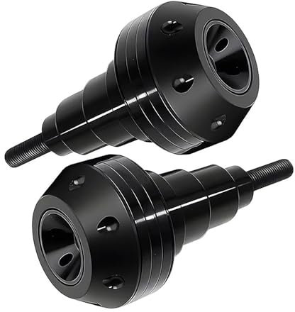 POIBNZ 2 Stück Motorrad-Rahmen-Schieberegler-Sturzpad-Schutz für Suzuki GSX R 1000 2001-2024, Motorrad Fallende Schutz Rahmen Slider Verkleidung Schutz Anti Crash Pad Protector,C Black