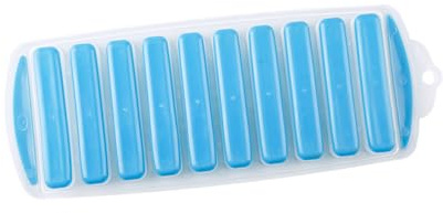 Bojueshaw Silicone Ice Stick Tray with Lid,BPA-Free Freezer Tray,Makes 10 Long Narrow Ice Cubes for Water Bottles,Whiskey & Cocktails