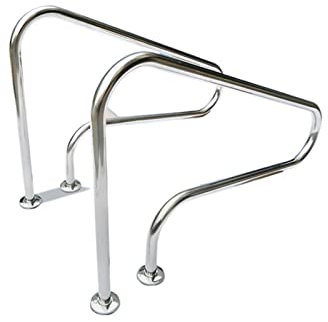 Poolleitern, Schwimmbeckenhandlauf 304 Edelstahl Schwimmbeckenrolltreppe Unterwasserhandlaufpedal Verdickte Kletterleiter Schwimmbeckenwasserleiter,Robust und stabil(Screw1.0mm,4)