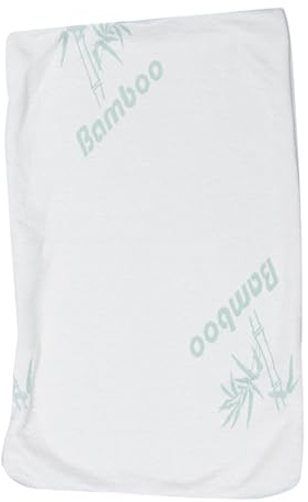 LOLIPPYY Bezug Für Memory-Kissen Aus Bambusfaser Ergonomischer Nackenkissen Bezug Atmungsaktiv Feuchtigkeitsableitend Formstabil Für Rücken- Und Bauchschläfer 24.41 X 17.32 X 0.79 Zoll 1 Stück