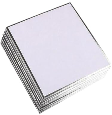 Hisxrcal 10 Pieces Shikishi Boards Multifunctional Square Autograph Cards Blank Boards Paper Material Suitable for Anime Meetups Calligraphy Home Dec, Silver, S
