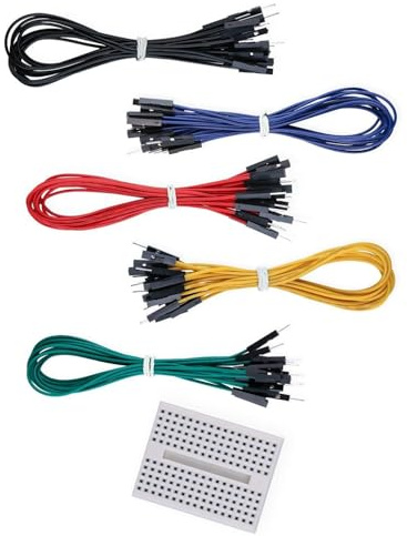 ELEGOO 50x Jumper Kabel Male-Female 200mm + 170P Breadboard | Jumper Wire Breadboard Kabel male female Set für DIY & Elektronikprojekte