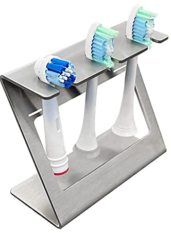 Steland Metallmanufaktur® Zahnbürstenhalter Edelstahl 3er (80 x 10 x 45 cm) – hygienischer Zahnbürstenhalter, spülmaschinenfest, Wand oder freistehend – Made in Germany