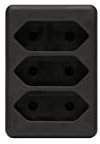 Euroadapter Multistecker Adapterstecker Schutzkontakt Kinderschutz Verteiler Mehrfachstecker (schwarz, Euro 3-Fach)