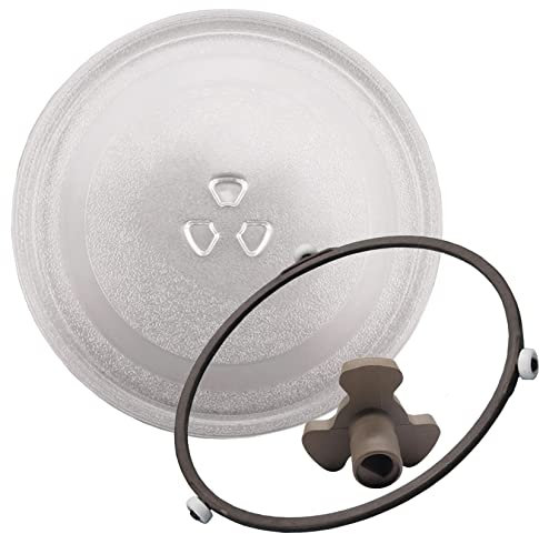 WORDFUN Mikrowelle Glasteller Drehteller, Glasdrehteller Für Mikrowellen, Ersatz Teller Glasplatte, 5mm Dicke, Hitzebeständig, Mikrowelle Drehscheibe, Mikrowellenteller, Stabil Und Langlebig