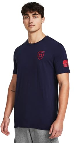 Under Armour 1775 Herren T-Shirt Freedom Graphic Short Sleeve, Eagle-(410) Midnight Navy/Red, 3X-Groß