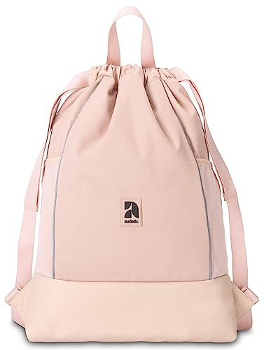 AUDETIC Turnbeutel Damen & Herren Rosa - Fit - Sportbeutel für Alltag, Festival, Sport - Rucksack Beutel mit Kordelzug und verstellbaren Schulterträgern - Wasserabweisend